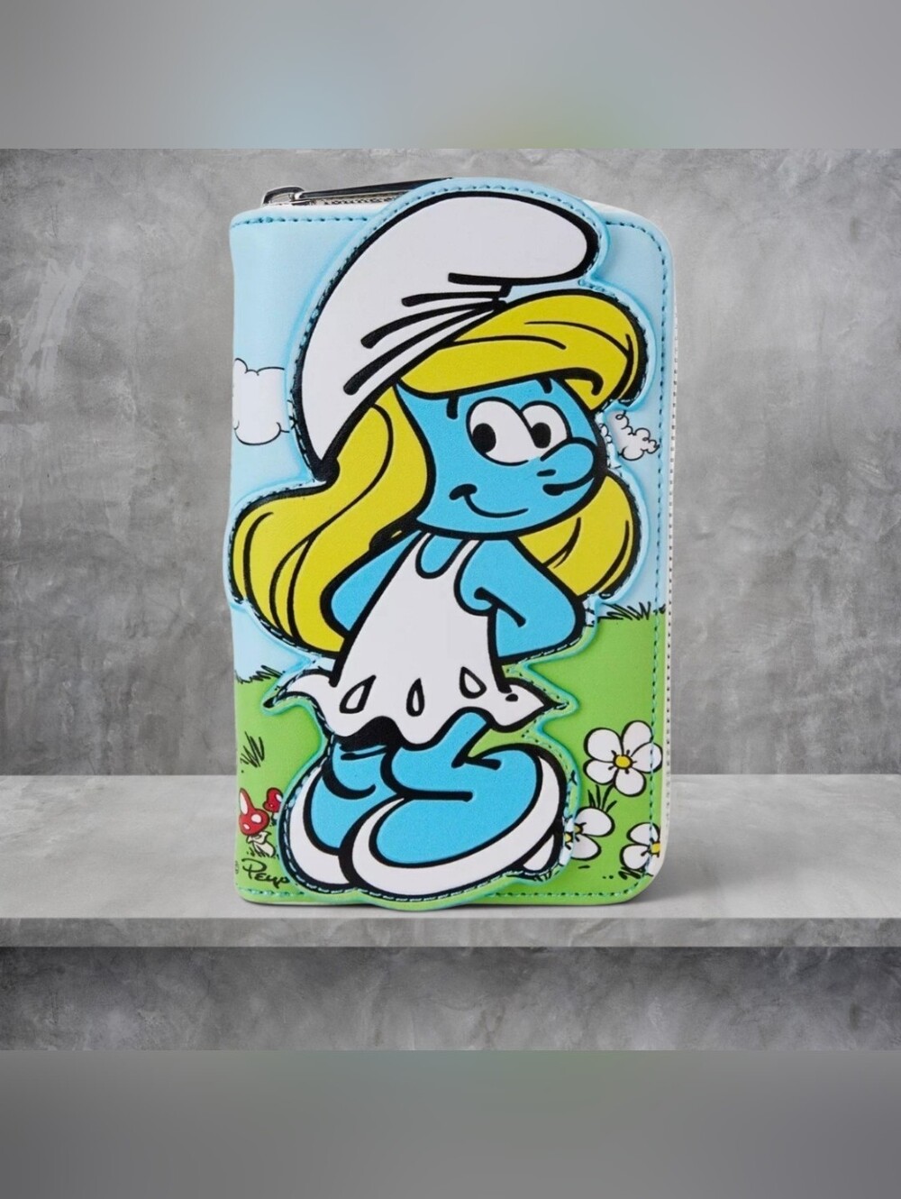 Loungefly The Smurfs Smurfette Mushrooms Zipper Wallet 💙